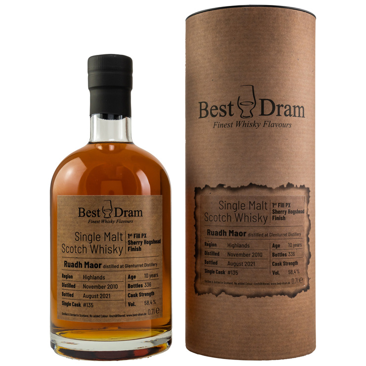 Ruadh Maor (Glenturret) 10 Jahre 2010/2021 1st Fill PX Sherry Best Dram 58,4% vol.