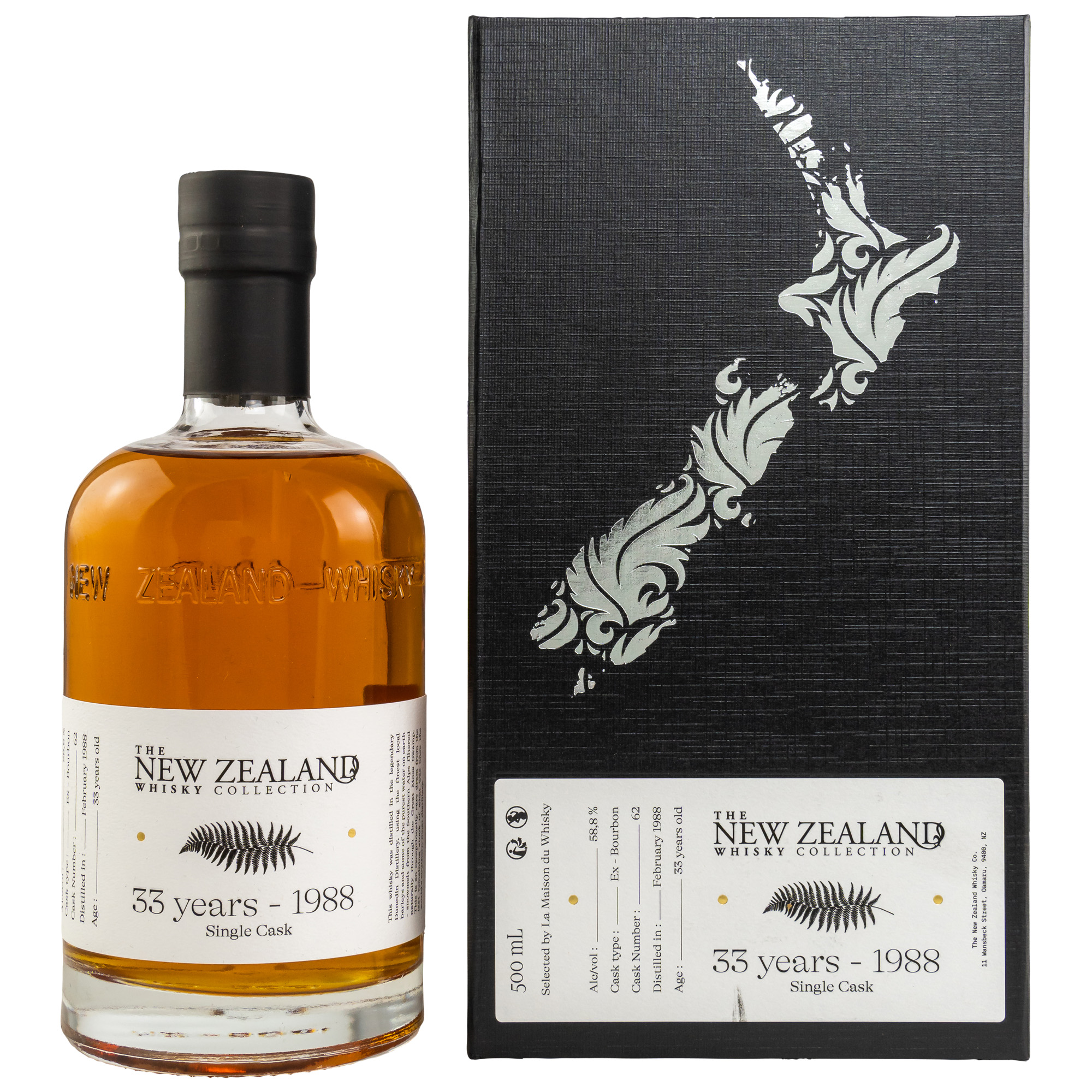 New Zealand Whisky Collection 33 Jahre 1988/2021Single Cask #62 - 58,8% vol.